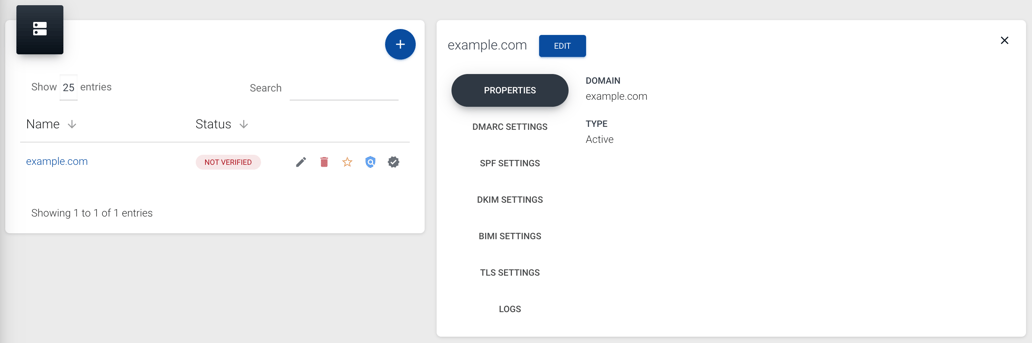 Add, Edit or Delete Domains